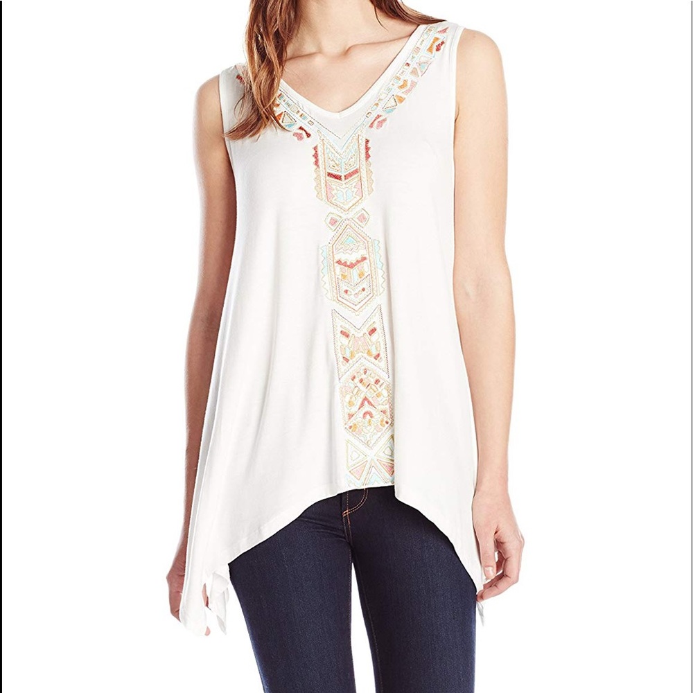 Wrangler flowy tank top blouse western detailing